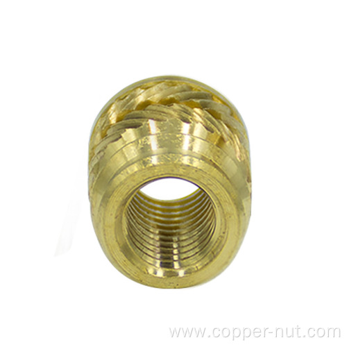 M4 press-in and injection knurled brass insert nut